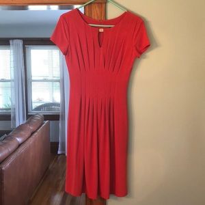 Orange keyhole dress